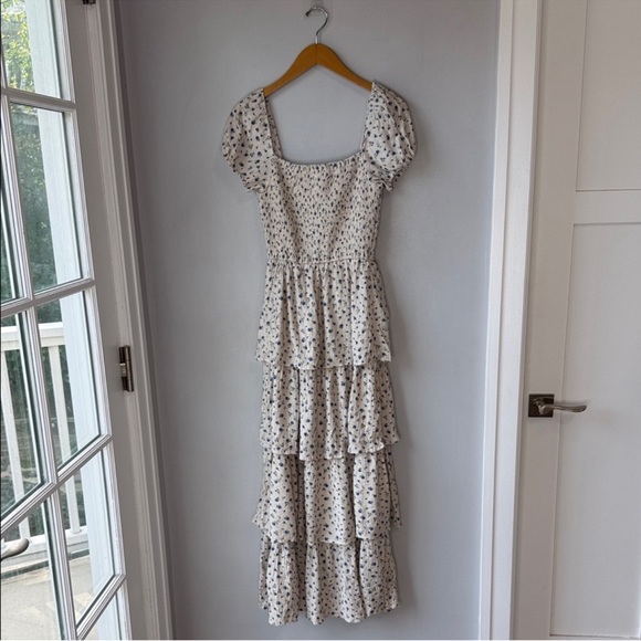 And Now This Dresses & Skirts - AND NOW THIS Floral Smocked Prairie Tiered Ruffle Maxi Dress